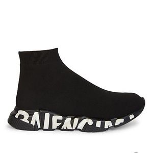 Balenciaga Speed Graffiti Sneakers size 38 black